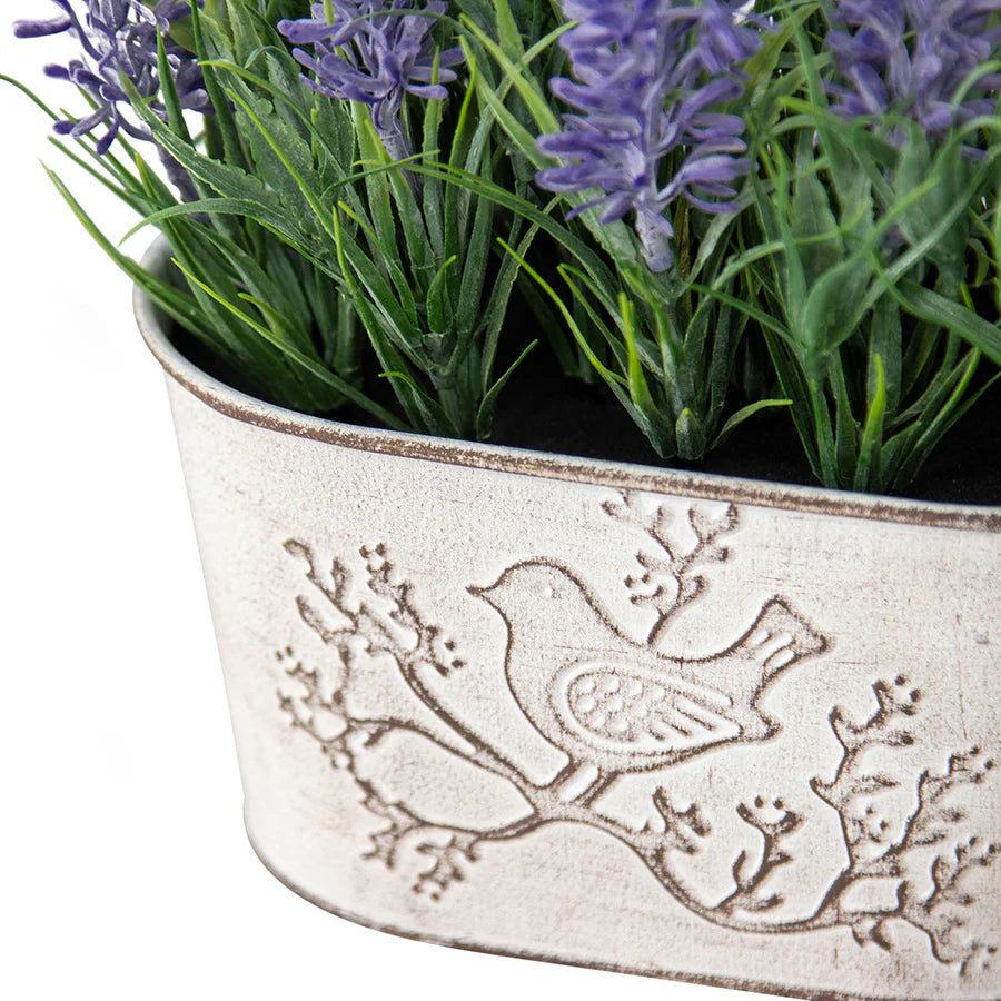 Artificial Lavender Plant in Oval Pot - Farmhouse Finds