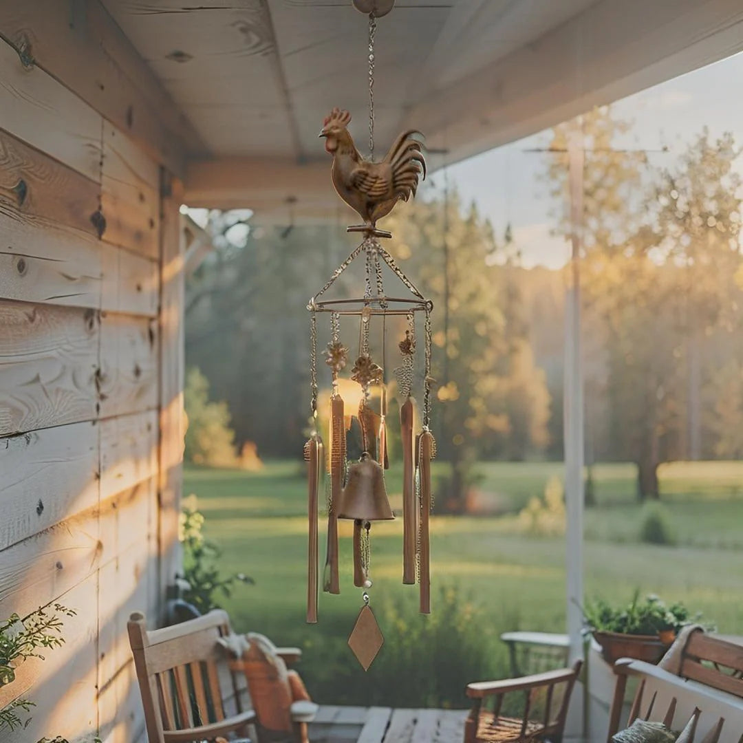 Cast Iron Chicken Wind Chime