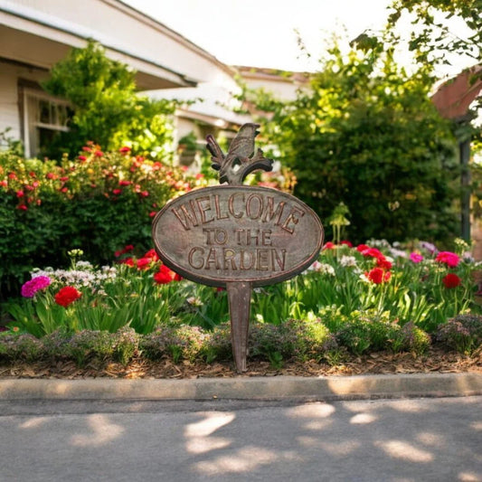 Cast Iron Welcome Garden Stake