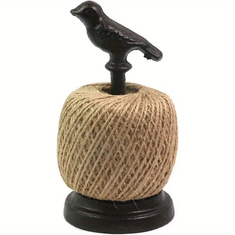 Vintage Cast Iron Bird String Holder