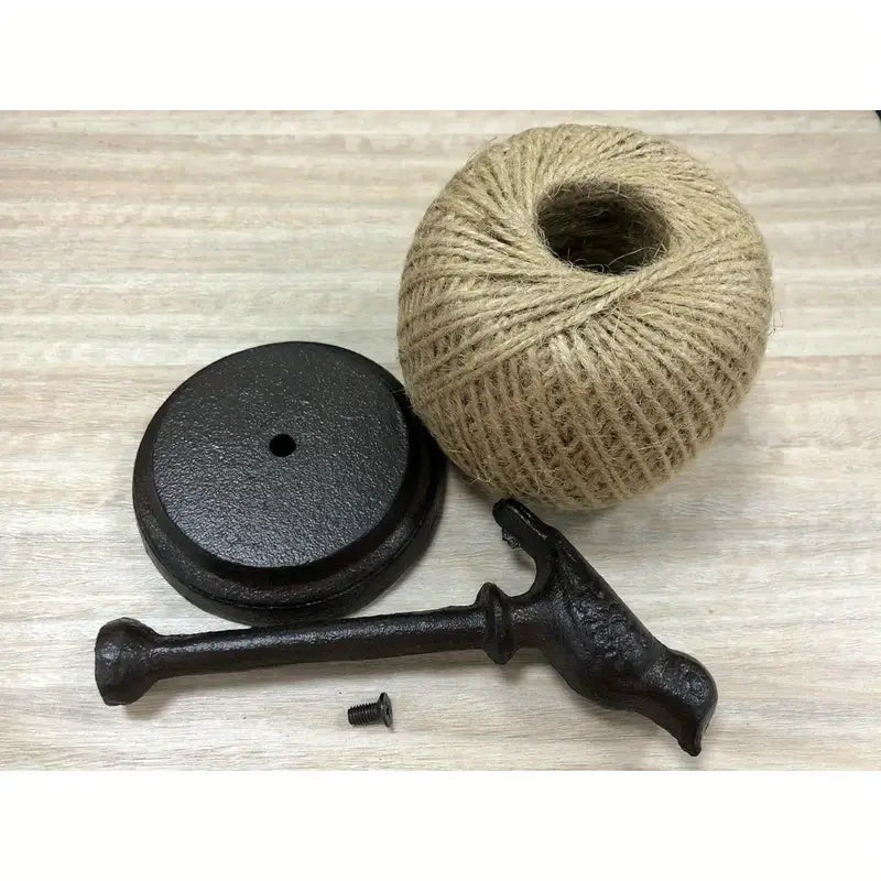Vintage Cast Iron Bird String Holder