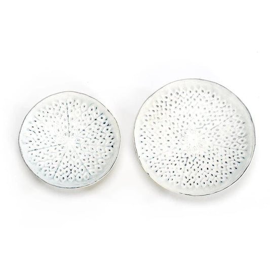 Metal-Punched Mini-Bowls/Candle Plate Set of 2 - Farmhouse Finds