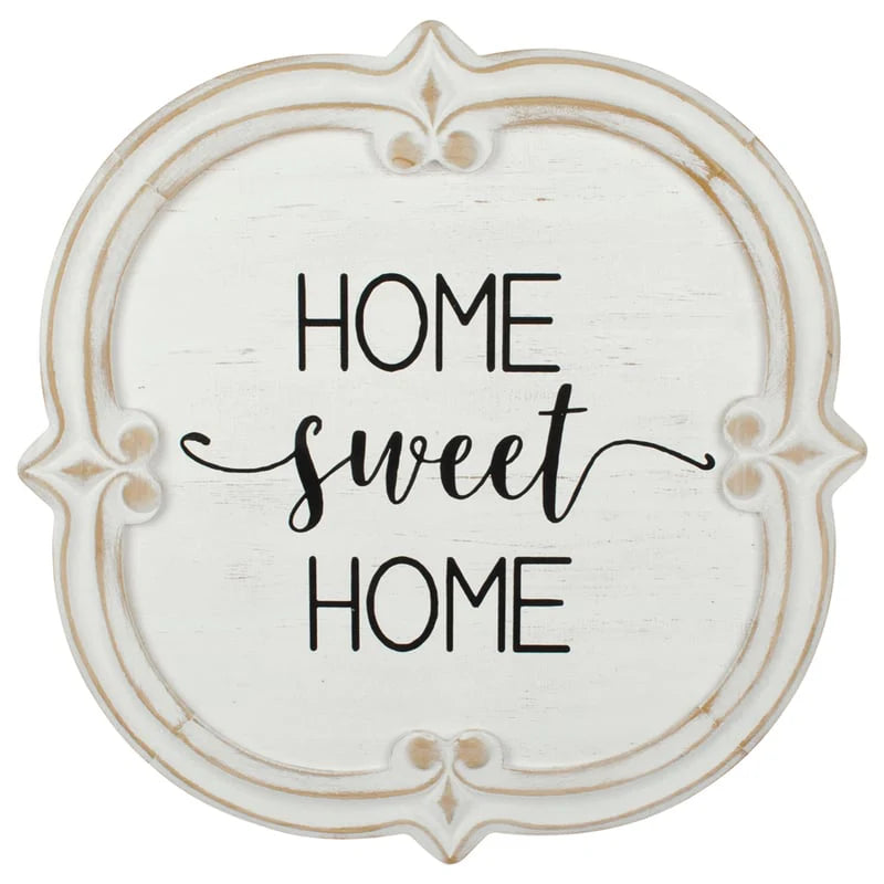 French Provincial 'Home Sweet Home' Carved Wall Art - Farmhouse Finds