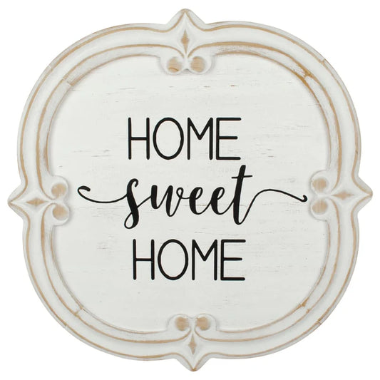French Provincial 'Home Sweet Home' Carved Wall Art - Farmhouse Finds