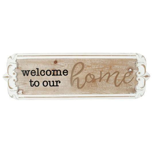 Carved Welcome Sign