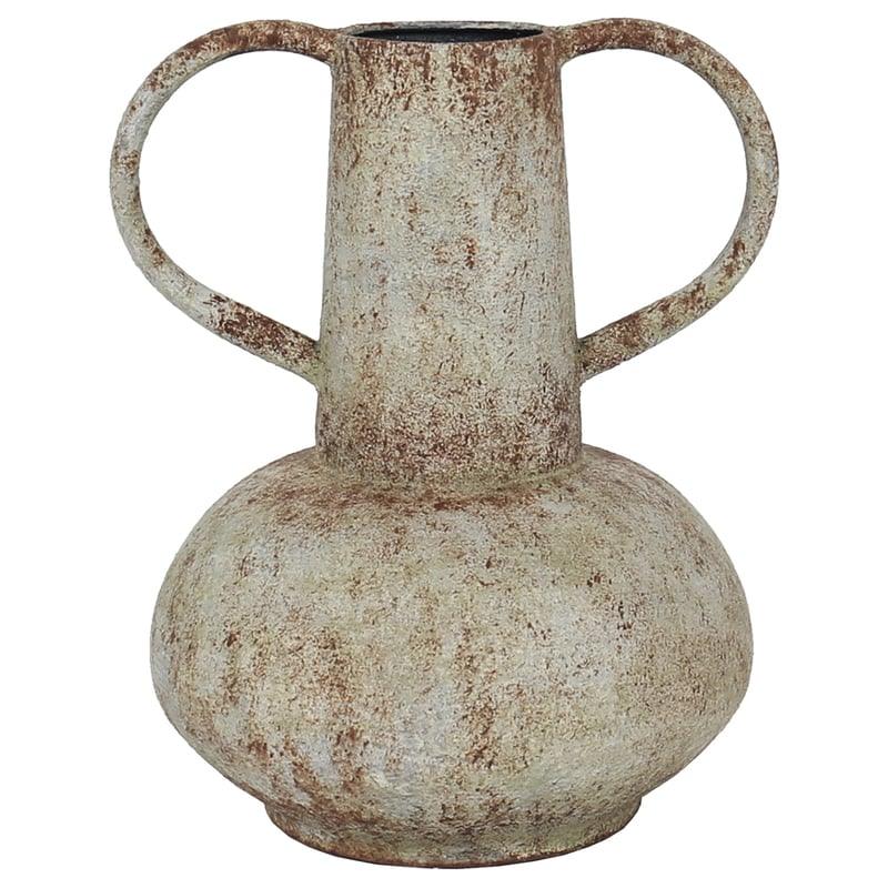 Artisan Aged Vase with Wide Base & Handles - Farmhouse Finds