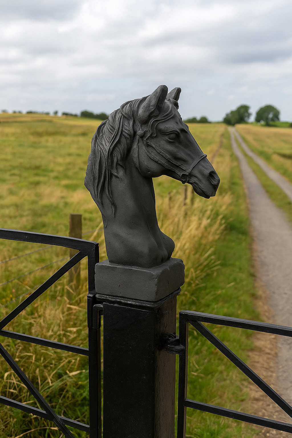Black Horse Head Cast Iron Medium