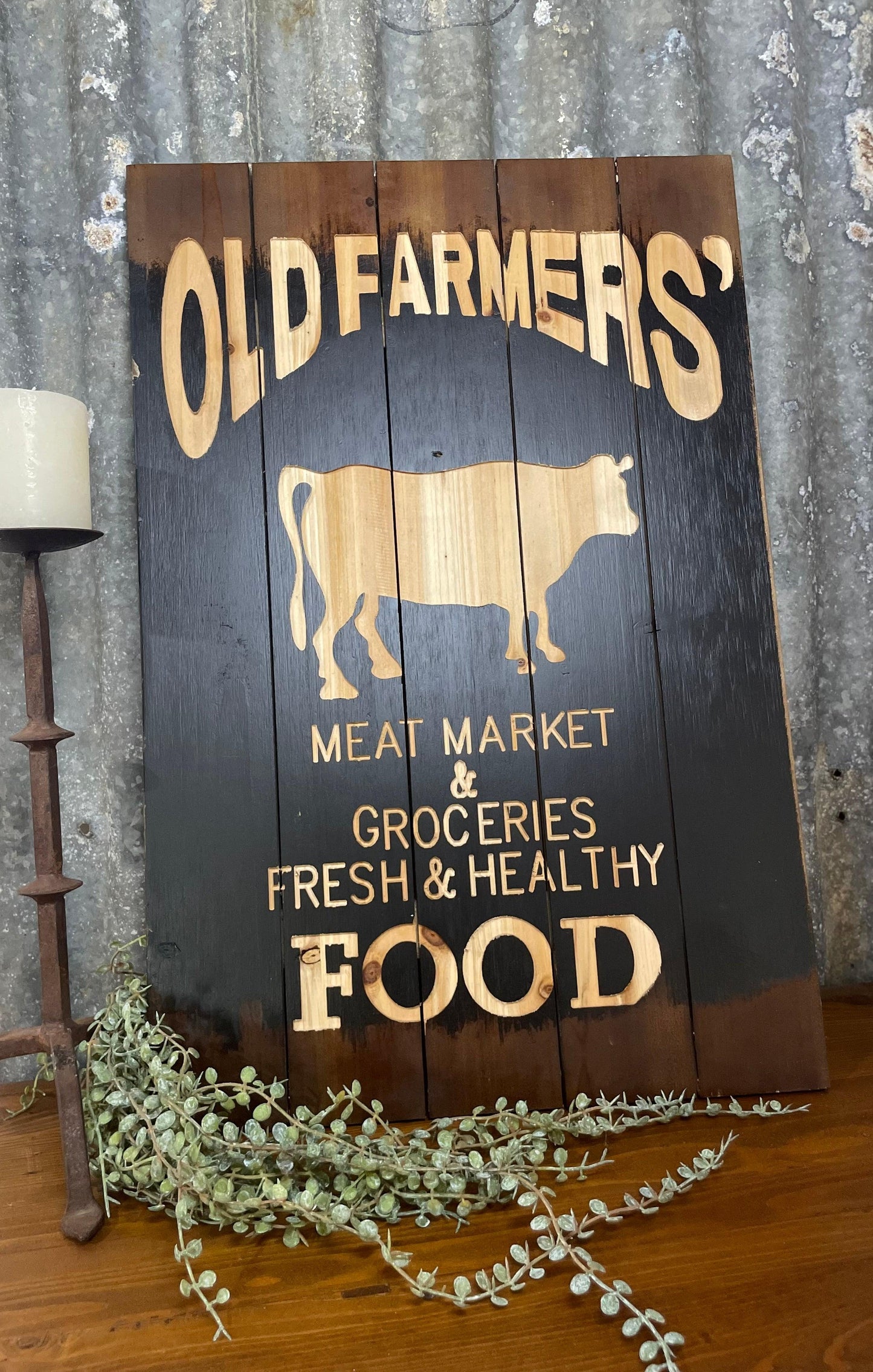 Farmer's Market Wooden Sign - Farmhouse Finds