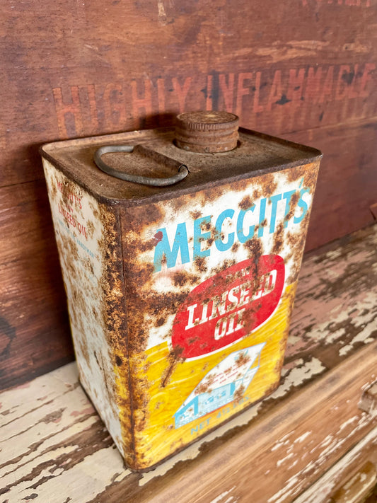 Vintage Linseed Oil Tin