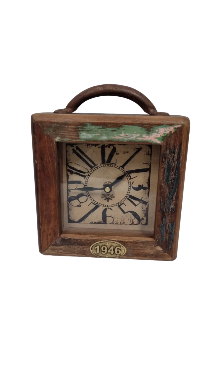 Recycled Timber Table Clock