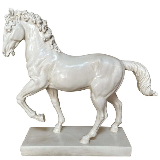 Decorative White Horse Sculpture