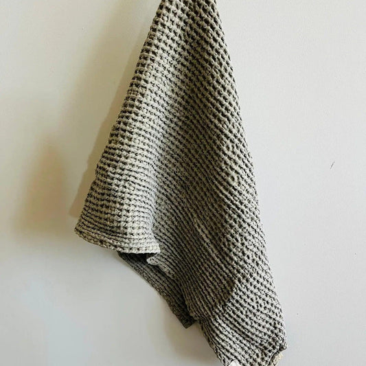 100% Organic Cotton Rustic Waffle Tea Towel - Mushroom - Farmhouse Finds