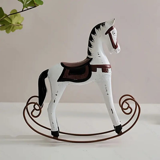 Distressed Wooden Rocking Horse Ornament
