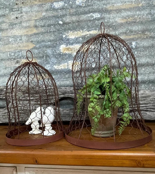 Bell Shape Wire Cloches Set - Farmhouse Finds