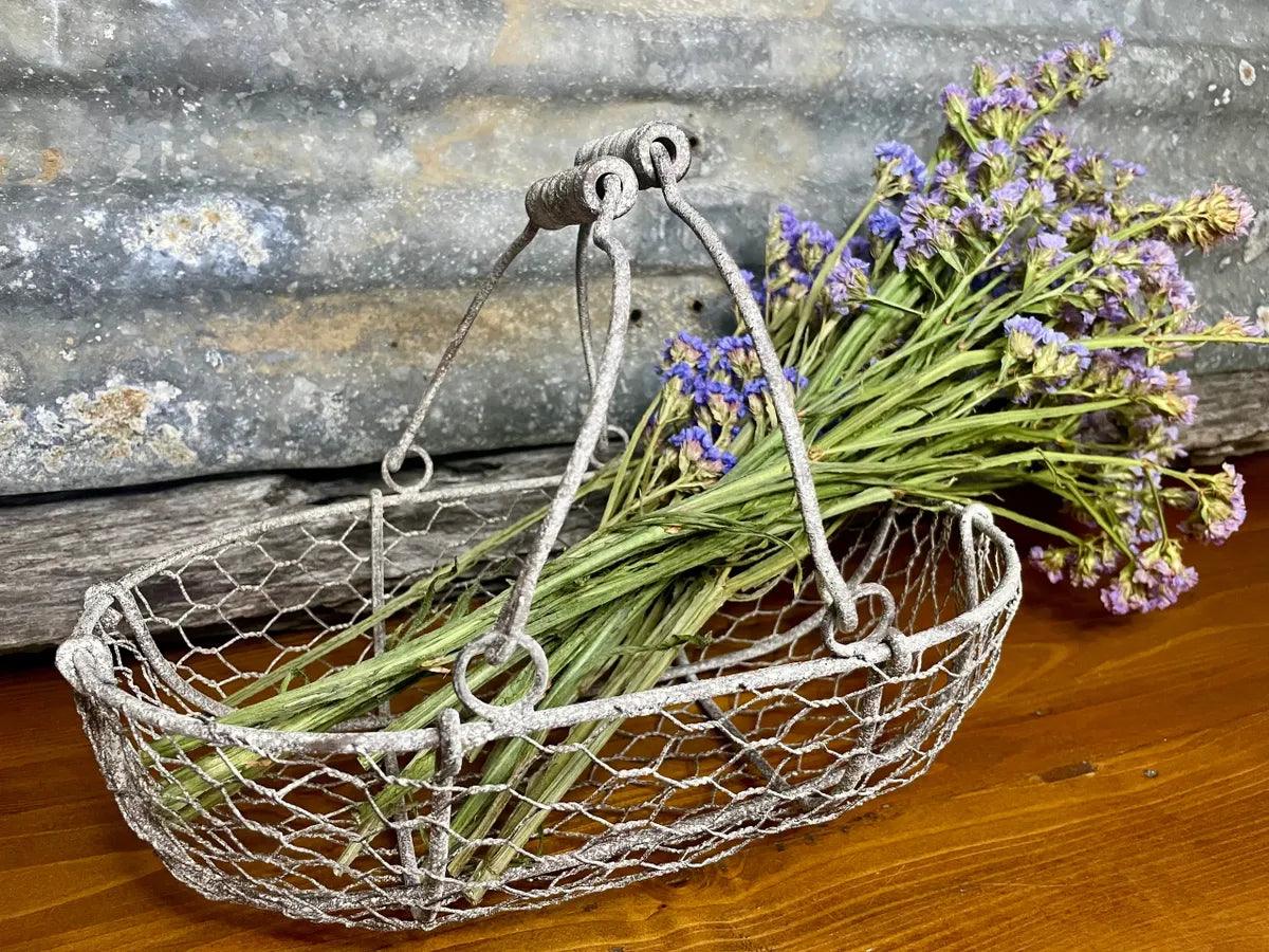 Oval Wire Basket with Handles - Farmhouse Finds