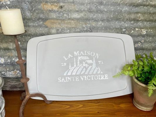 Large French Wooden Tray - Farmhouse Finds