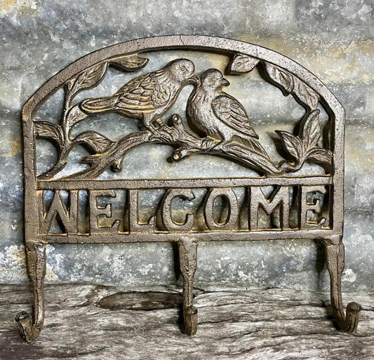 Cast Iron Welcome Key Rack - Farmhouse Finds