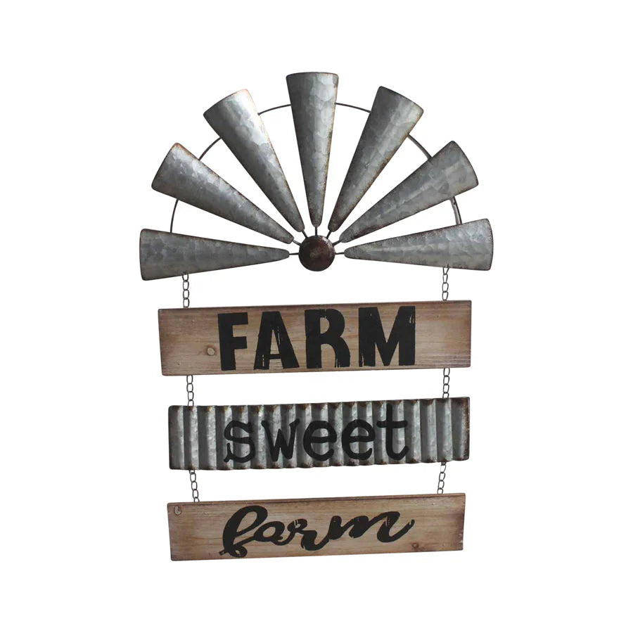 Large Farm Windmill Wall Hanging