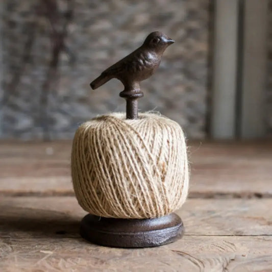Vintage Cast Iron Bird String Holder