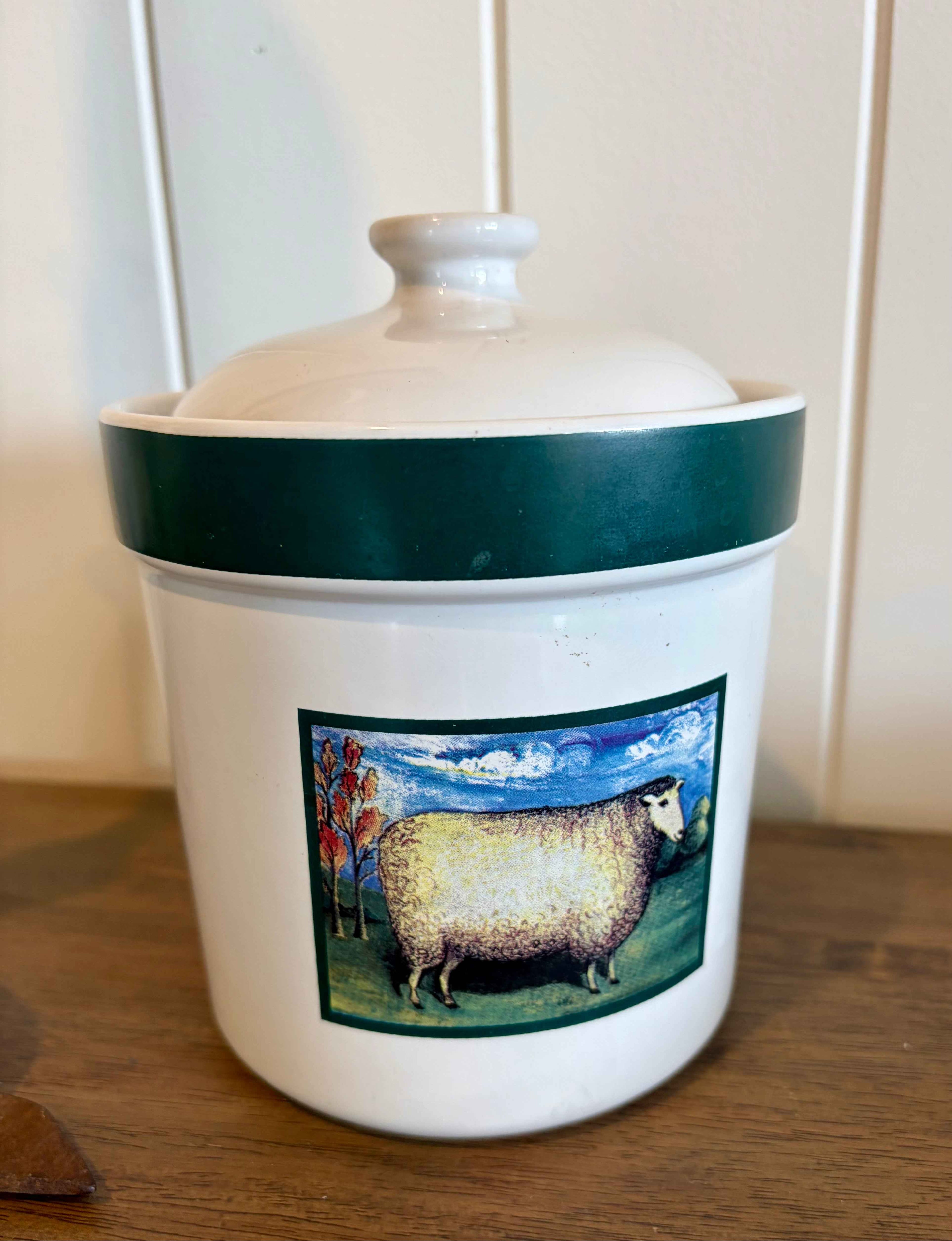 Ceramic Sheep Canister