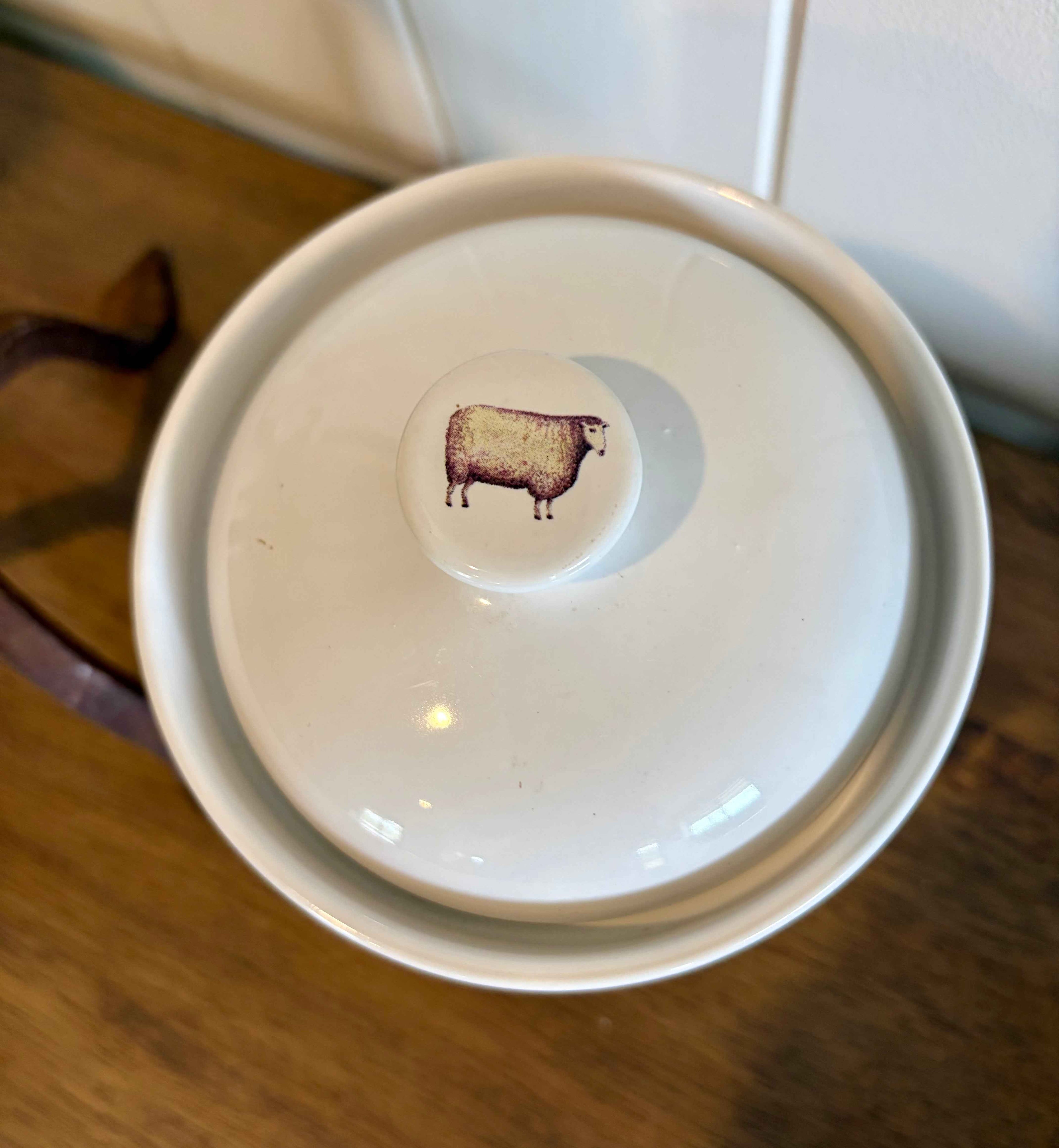 Ceramic Sheep Canister