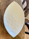 Large White Leaf Shaped Platter