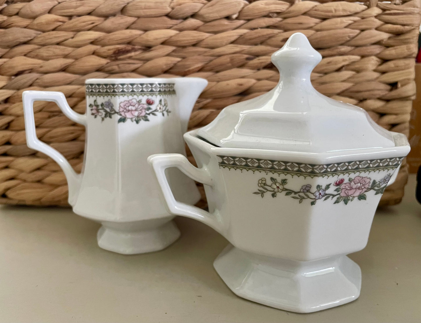 Sugar Bowl and Creamer Set - Farmhouse Finds