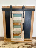 Rustic Barn Door Blackboard for Home Décor and Organization