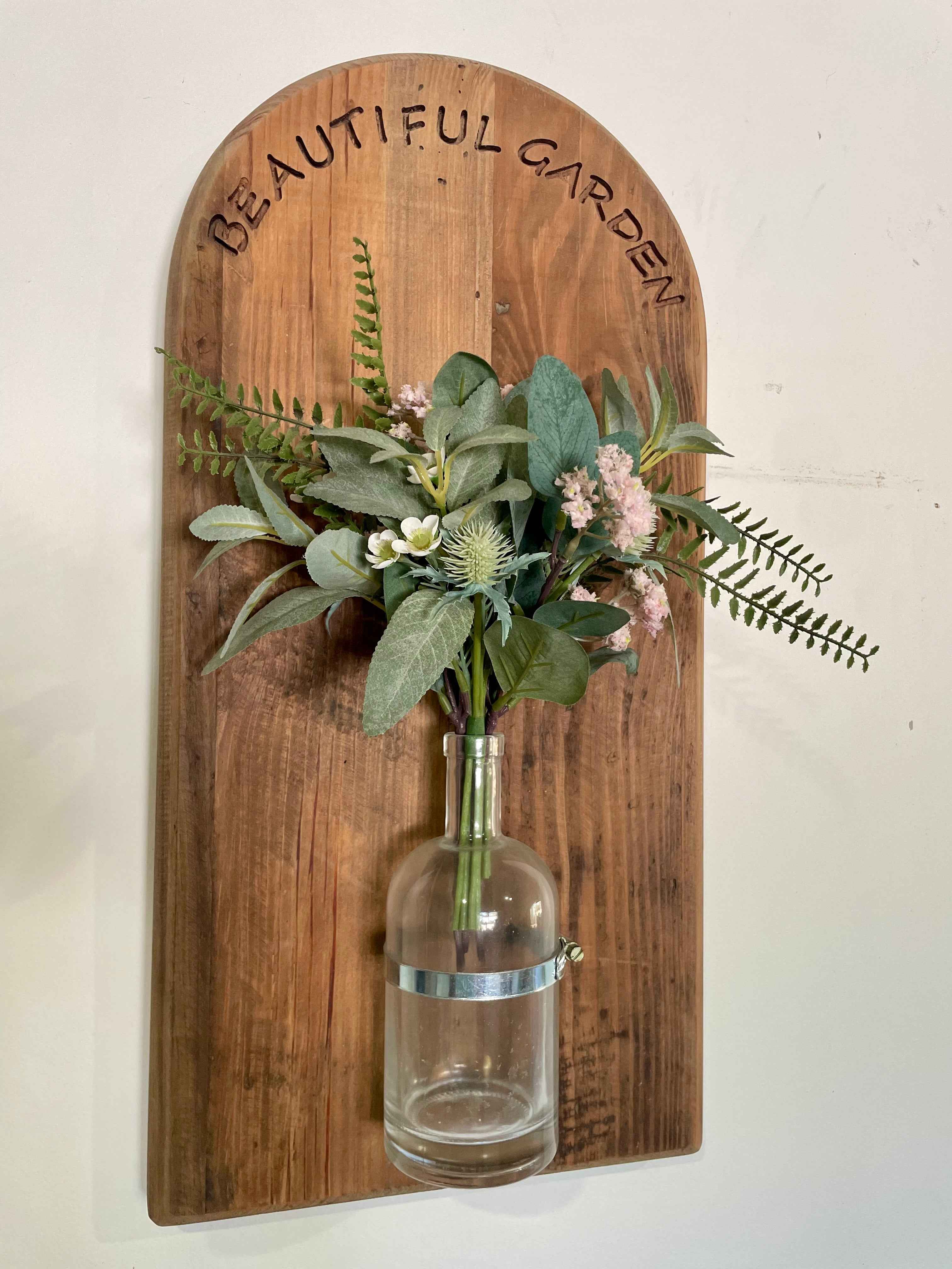 Timber Garden Wall Art for a Natural Floral Touch