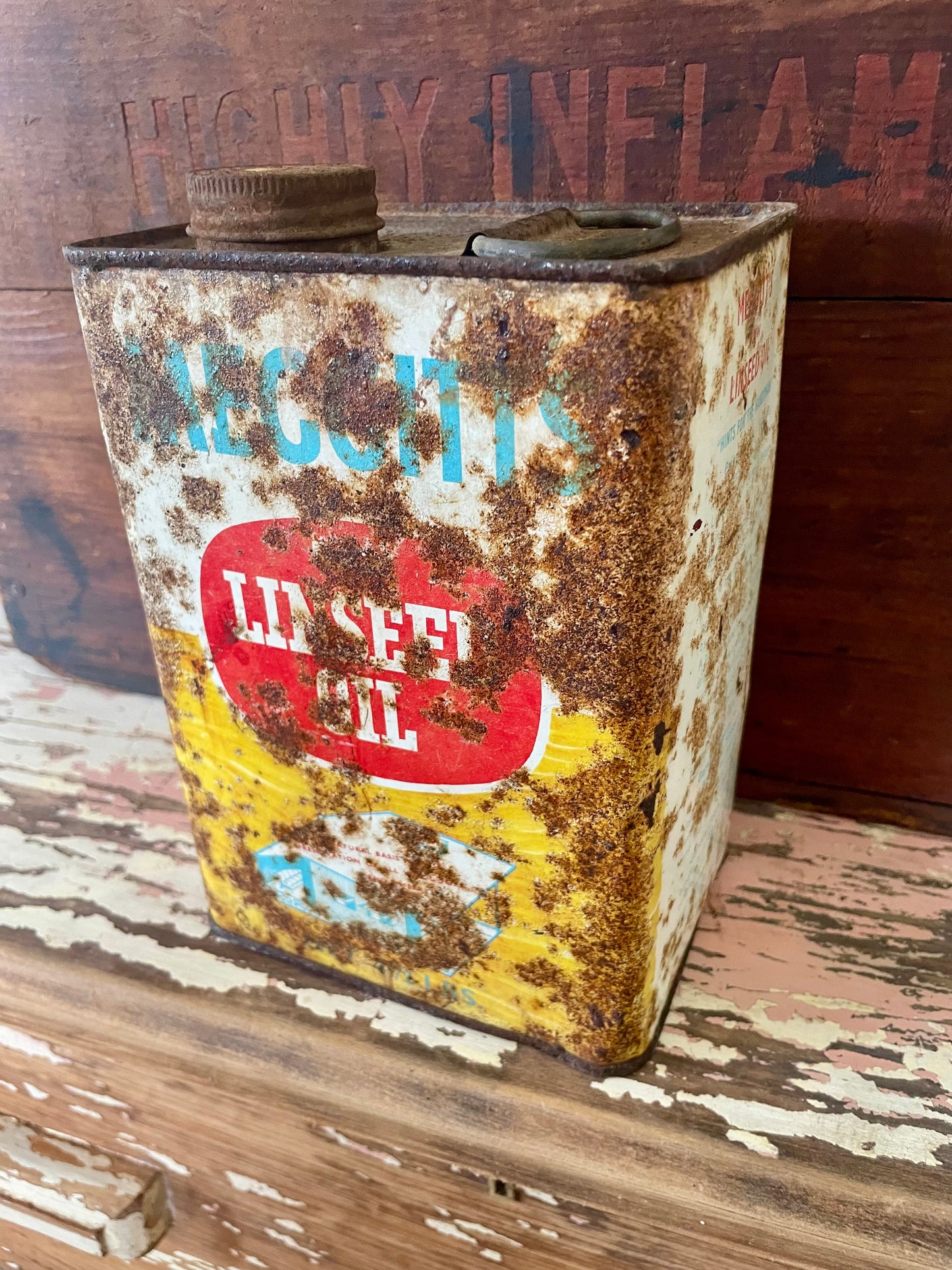 Vintage Linseed Oil Tin