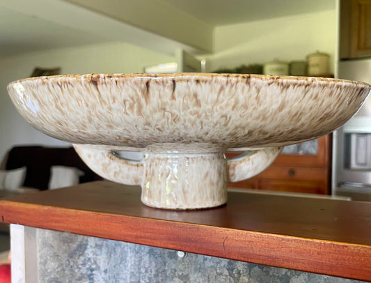 Ceramic Glazed Pedestal Bowl