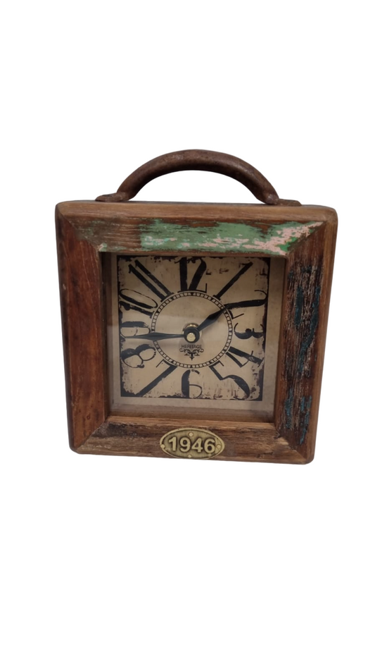 Recycled Timber Table Clock