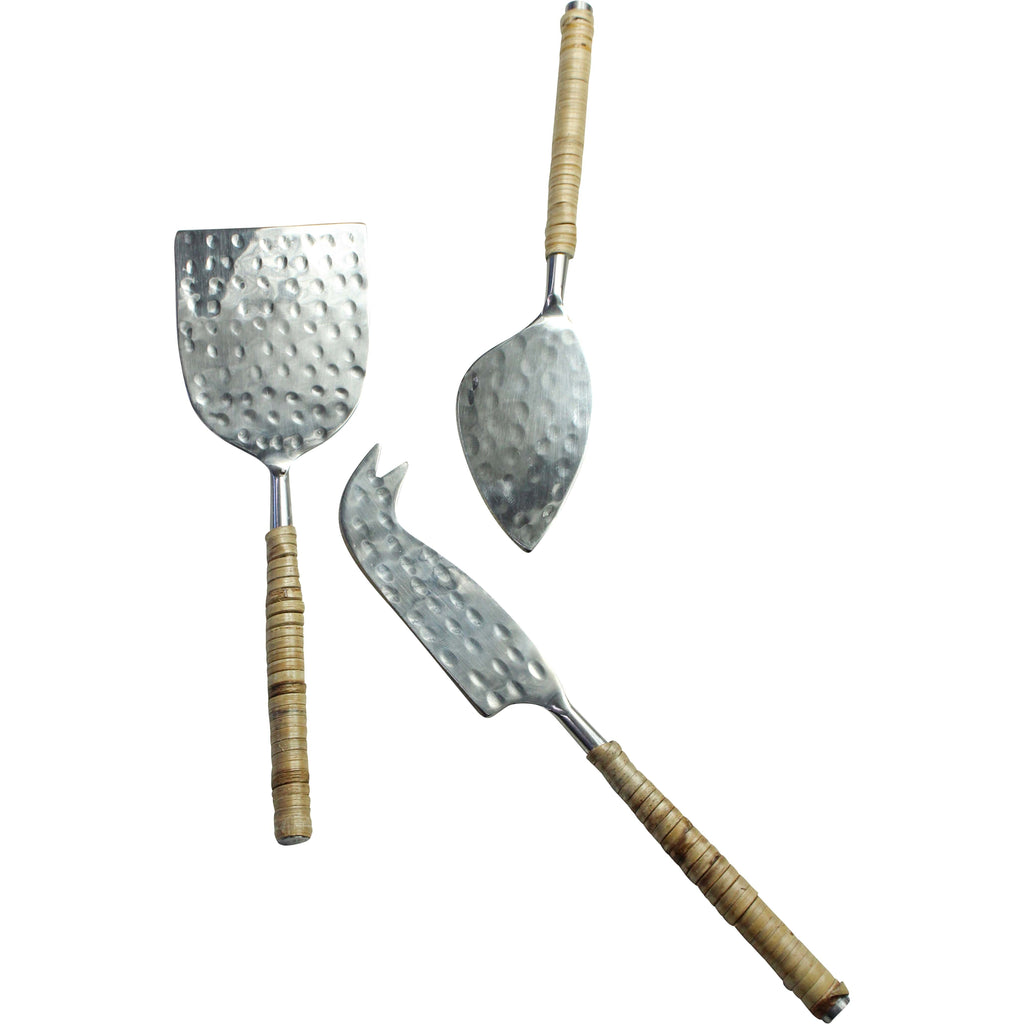 Cheese Knife Rattan Handle Mix