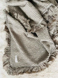 Organic Cotton Rustic Waffle Throw Blanket - Mushroom