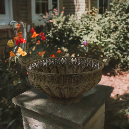Baroque Bowl Planter with Handles - Farmhouse Finds