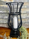 Curved Metal Candle Holder