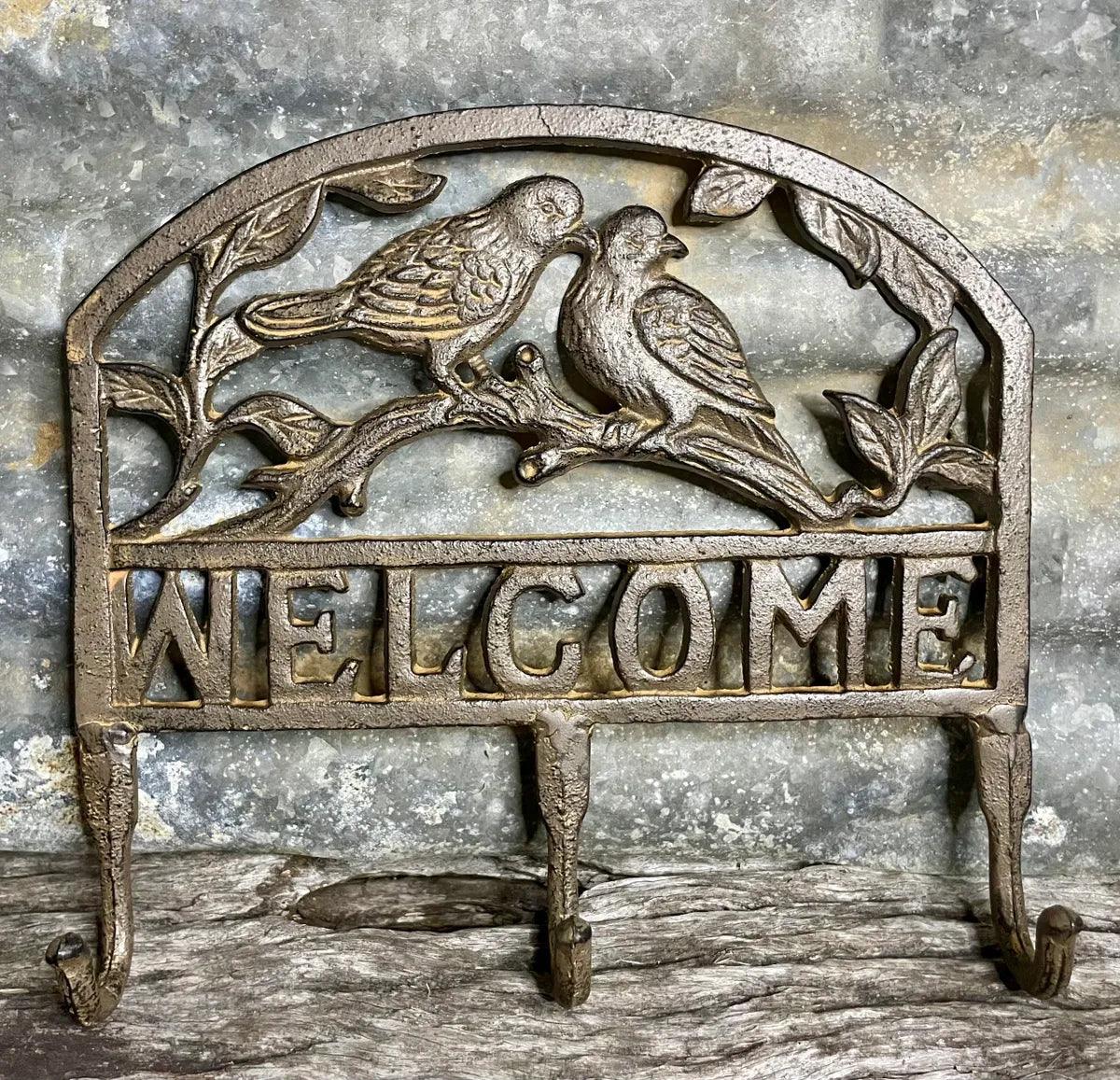 Cast Iron Welcome Key Rack - Farmhouse Finds