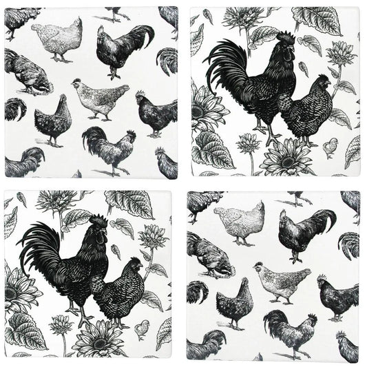 Rooster Coaster Set - Farmhouse Finds