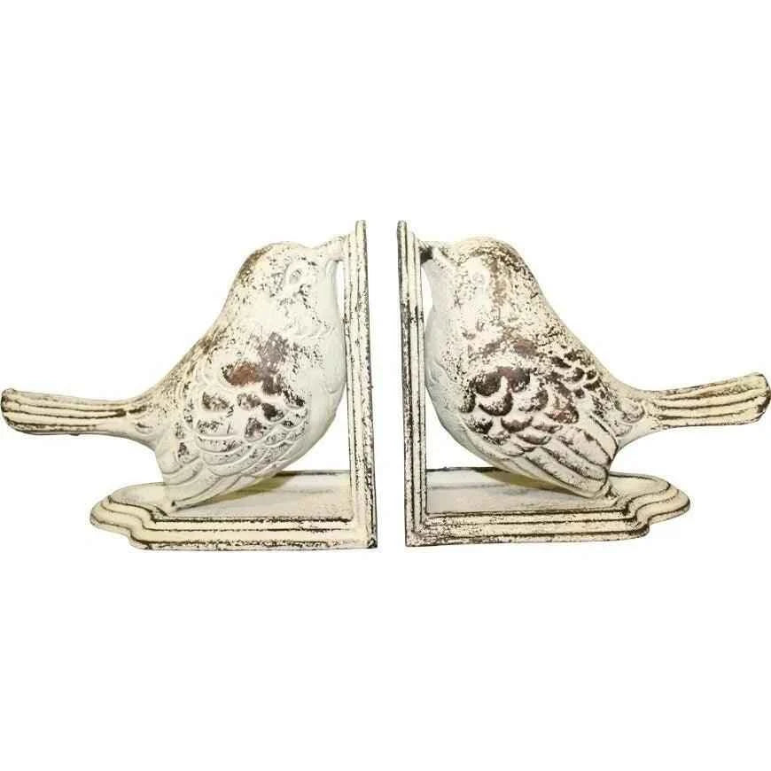 Whitewash Bird Bookends